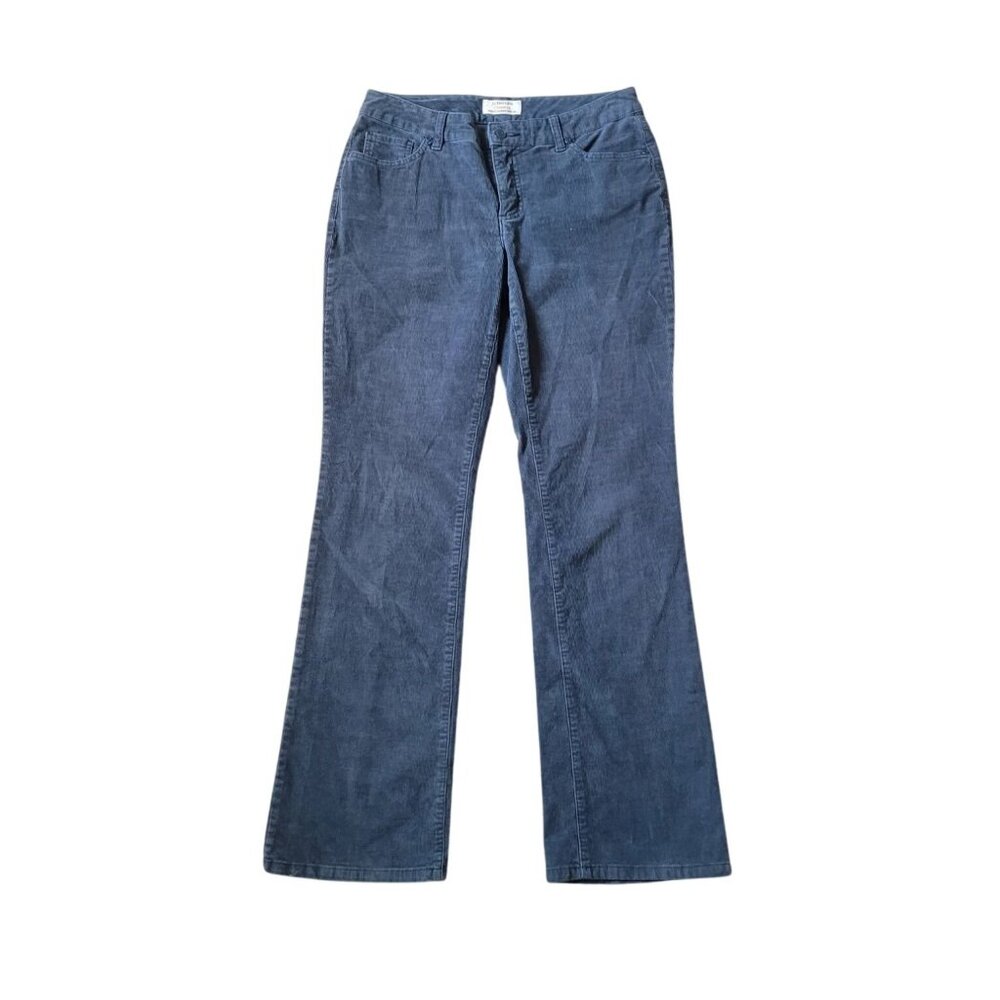St. John's Bay Womens Straight Leg Slender Boot Cut Corduroy Pants Size 6